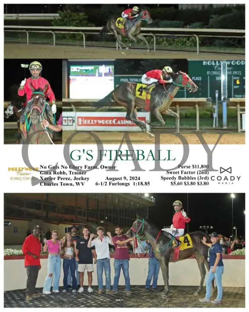 G’s Fireball - 08-09-24 R06 Ct Hollywood Casino At Charles Town Races