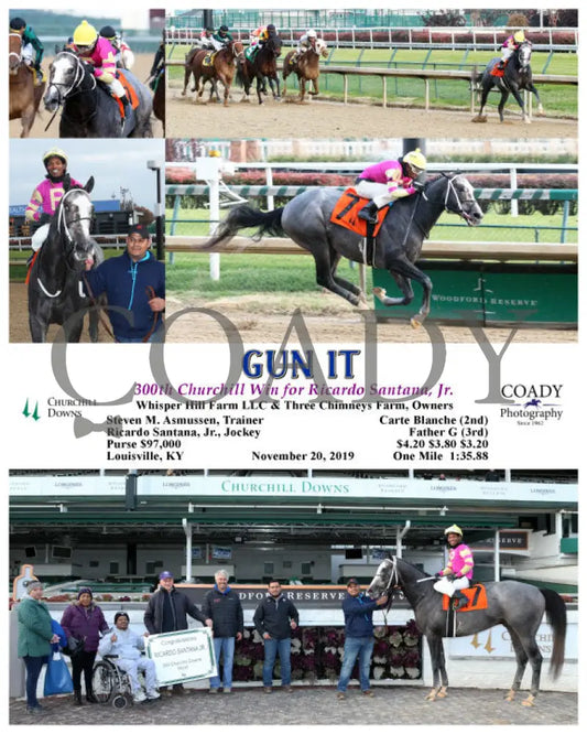 Gun It - 300Th Churchill Win For Ricardo Santana Jr. 11-20-19 R08 Cd Downs