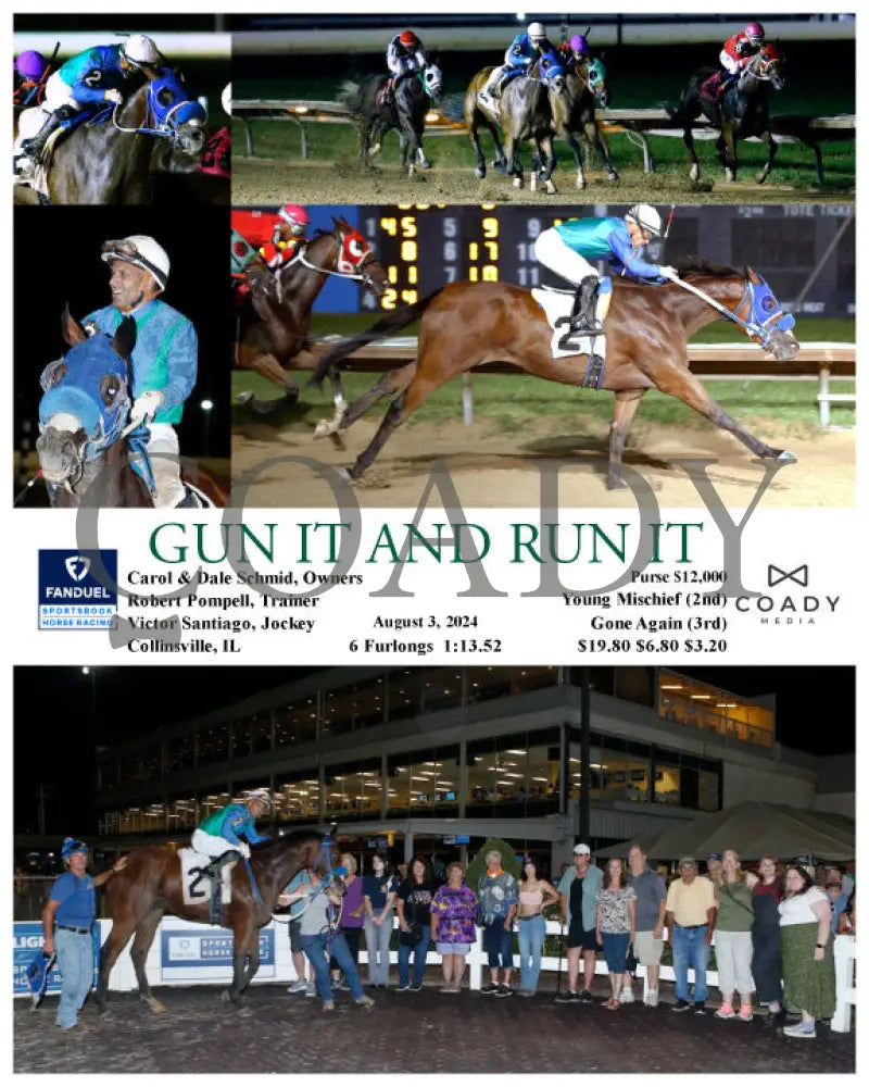 Gun It And Run - 08-03-24 R05 Fan Fanduel Sportsbook Horse Racing