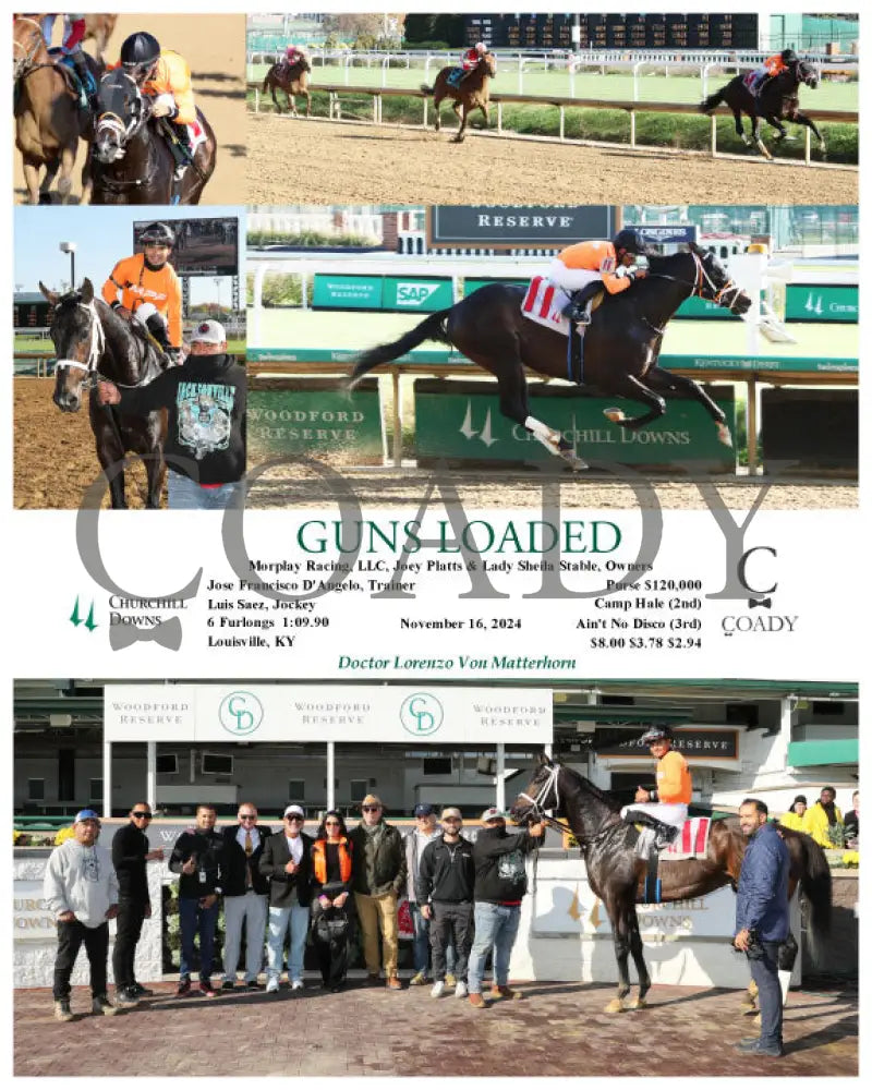 Guns Loaded - 11-16-24 R03 Cd Churchill Downs