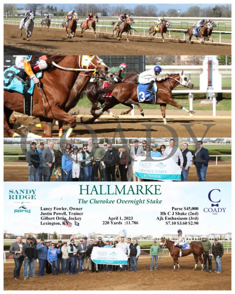 Hallmarke - The Cherokee Overnight Stake 04-01-23 R07 Srm Photograph