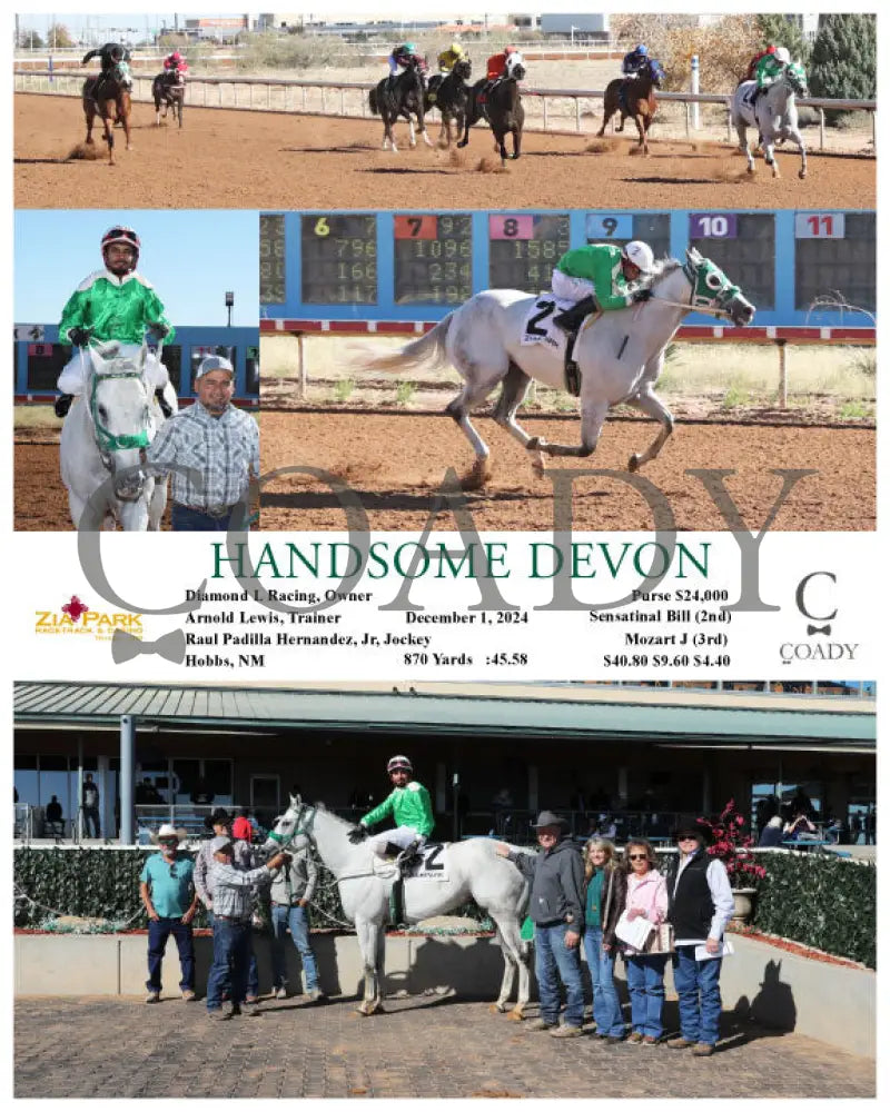 Handsome Devon - 12-01-24 R01 Zia Zia Park