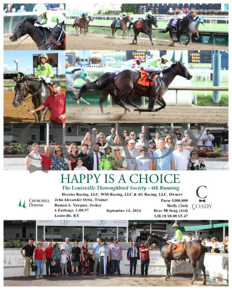 Happy Is A Choice - 091424 Race 09 Cd The Louisville Thoroughbred Society Churchill Downs