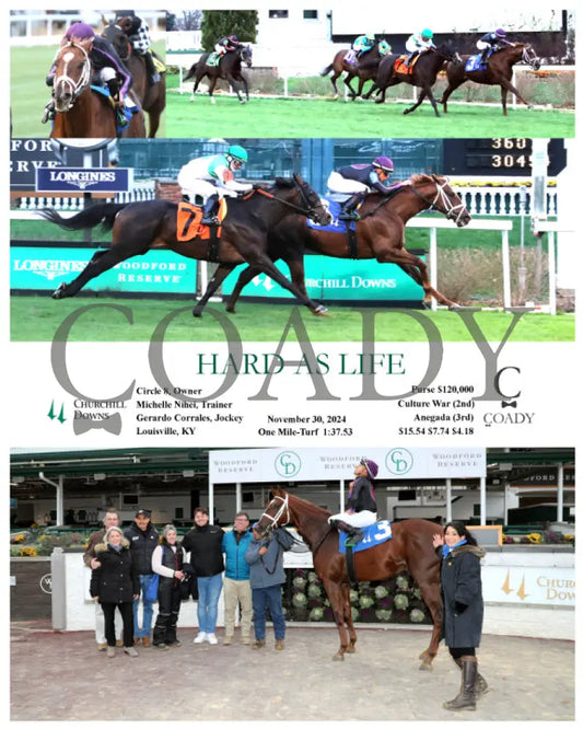 Hard As Life - 11-30-24 R08 Cd Churchill Downs