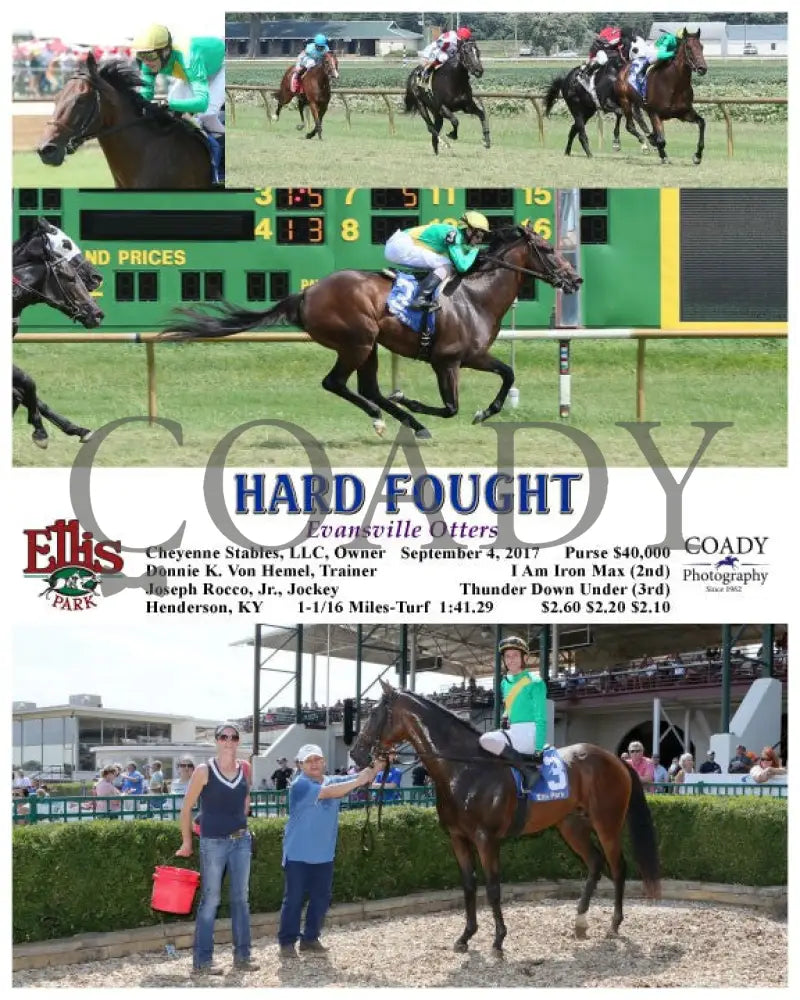 Hard Fought - 090417 Race 03 Elp Ellis Park