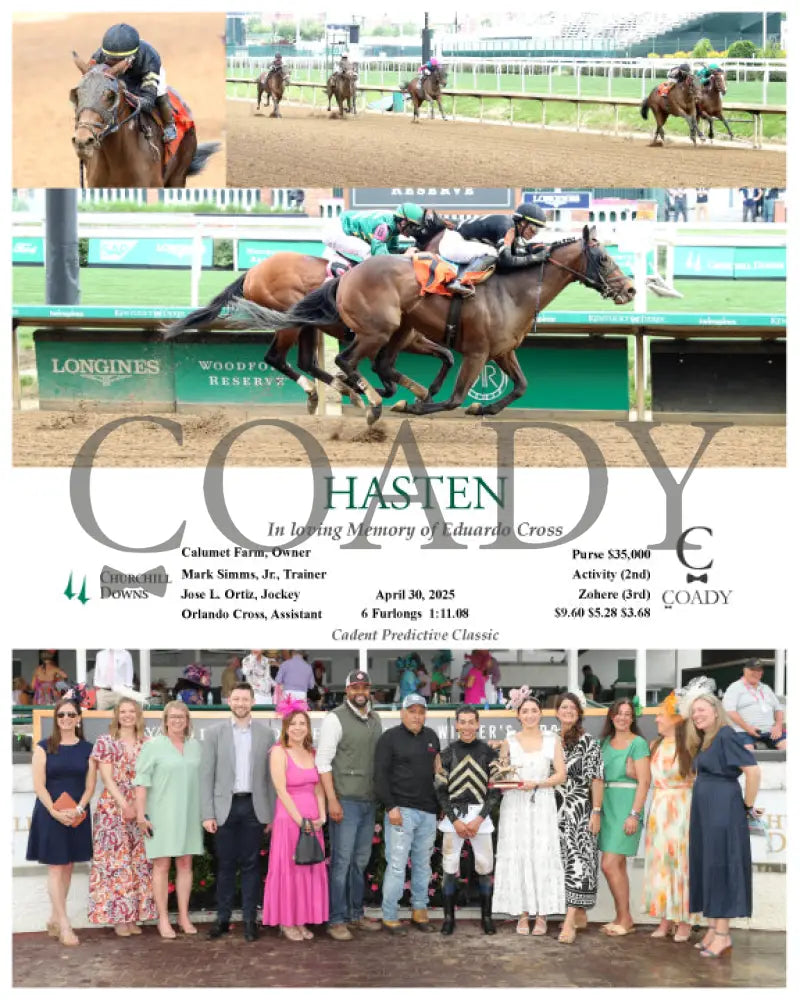 HASTEN - In loving Memory of Eduardo Cross - 04-30-25 - R10 - CD - Group Churchill Downs
