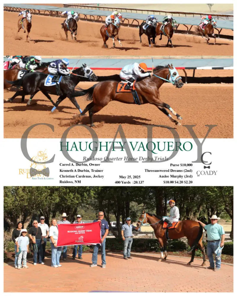 HAUGHTY VAQUERO - Ruidoso Quarter Horse Derby Trials - 05-25-25 - R10 - RUI Ruidoso Downs