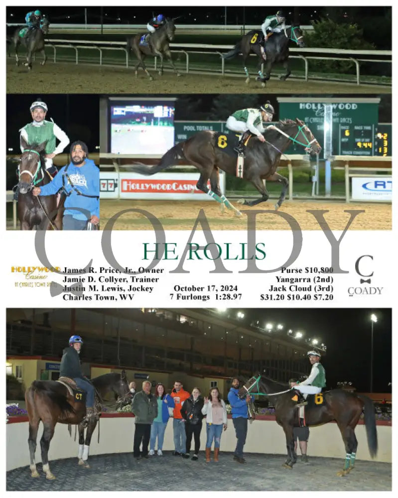 He Rolls - 10-17-24 R06 Ct Hollywood Casino At Charles Town Races