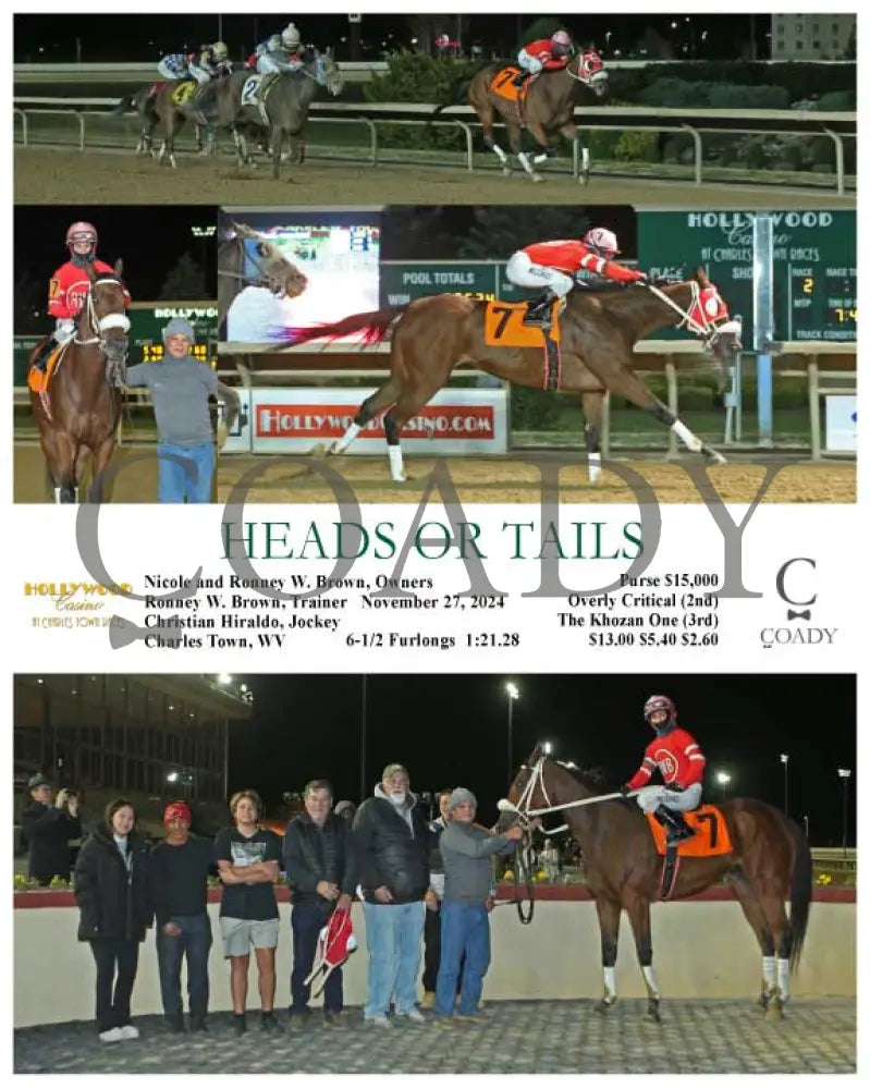 Heads Or Tails - 11-27-24 R02 Ct Hollywood Casino At Charles Town Races