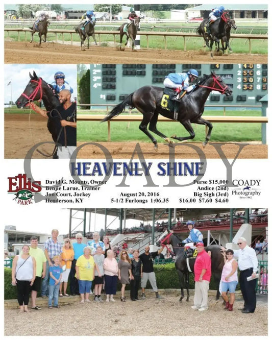 Heavenly Shine - 082016 Race 04 Elp Ellis Park