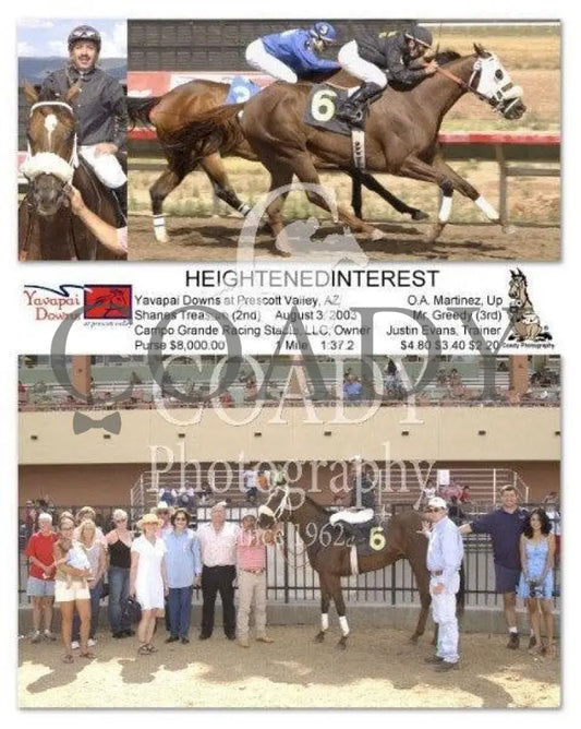 Heightenedinterest - 8 3 2003 Yavapai Downs