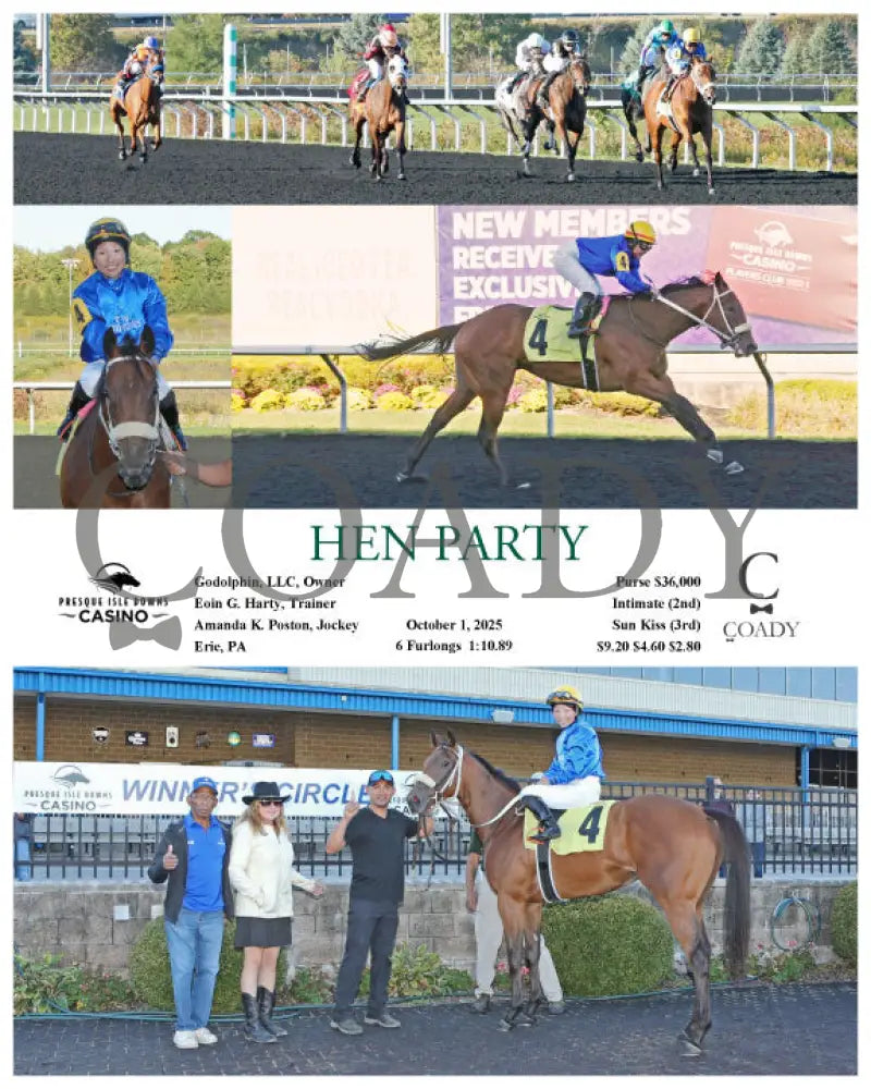 HEN PARTY - 10-01-25 - R05 - PID Presque Isle Downs