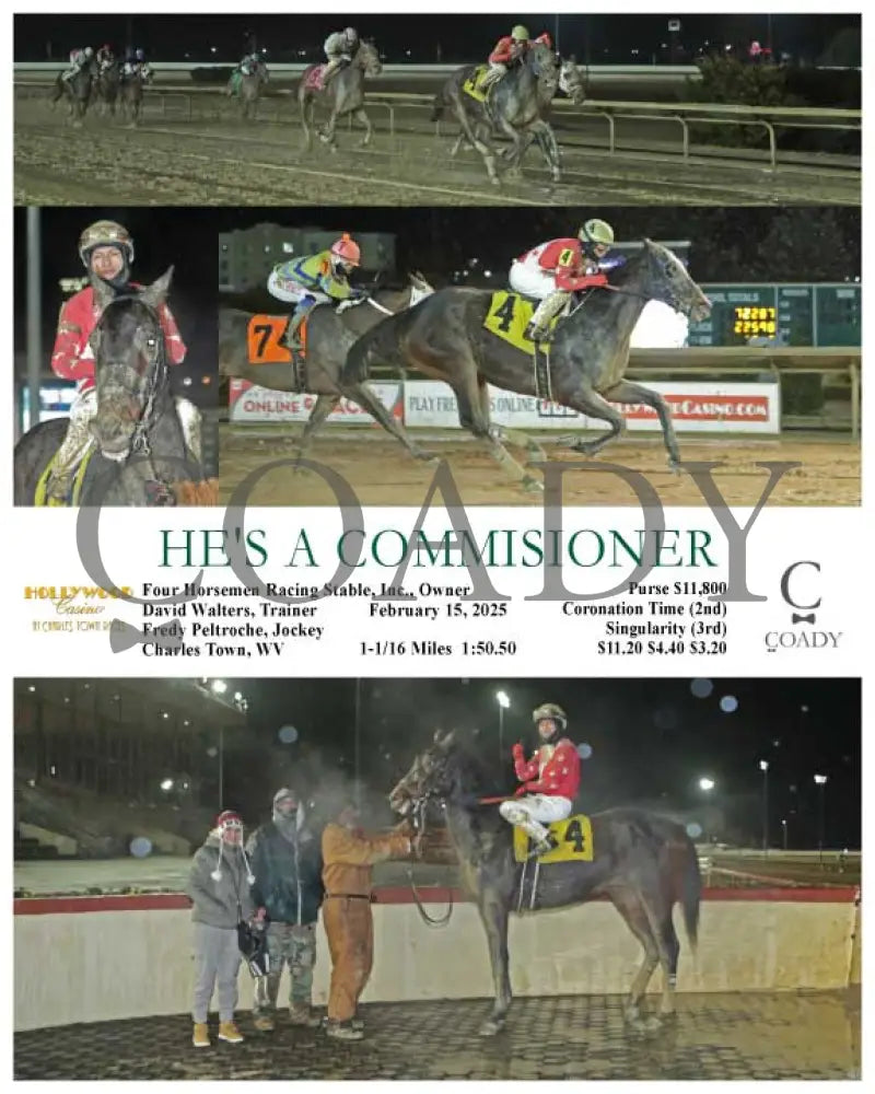 HE’S A COMMISIONER - 02-15-25 - R08 - CT Hollywood Casino at Charles Town Races