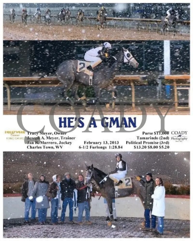 He’s A Gman - 021313 Race 01 Ct Hollywood Casino At Charles Town Races