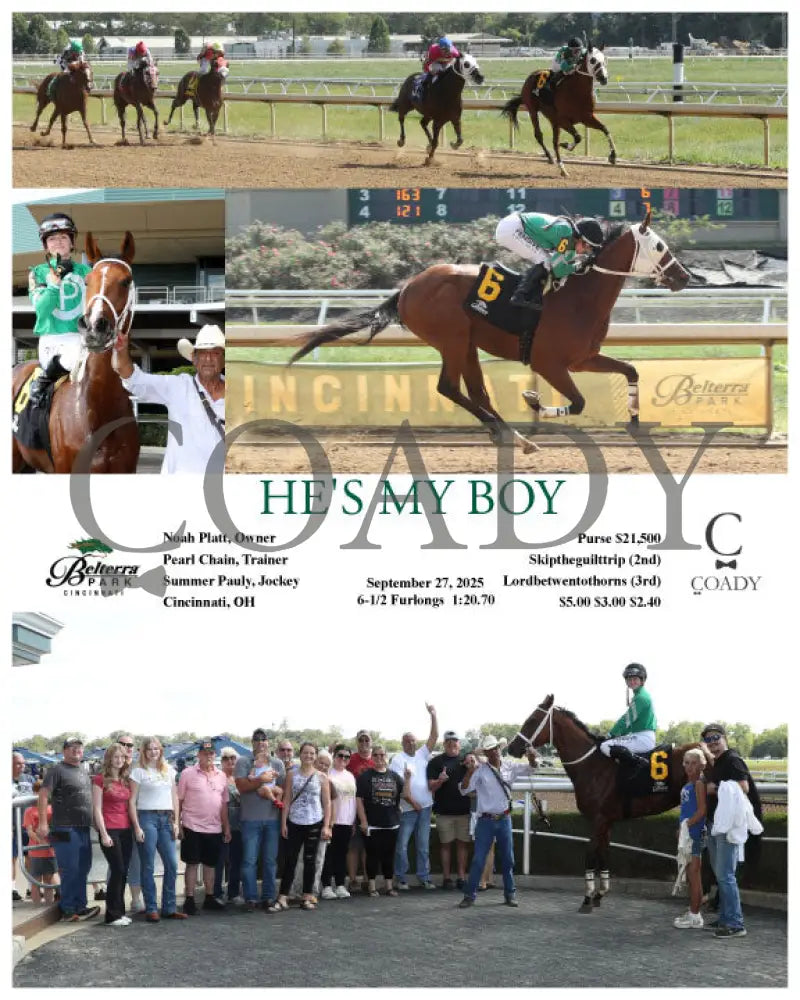 HE’S MY BOY - 09-27-25 - R04 - BTP Presque Isle Downs