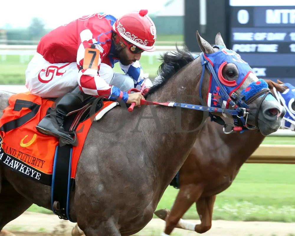 HEZA HAWKEYE - Heartland Futurity Final - 07-19-25 - R05 - Horseshoe Indiana - Tight Finish 01 - Eli Davis Indiana Grand