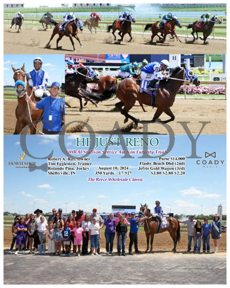 Hf Just Reno - Qhrai Stallion Service Auction Futurity Trials 08-10-24 R06 Ind Group Indiana Grand