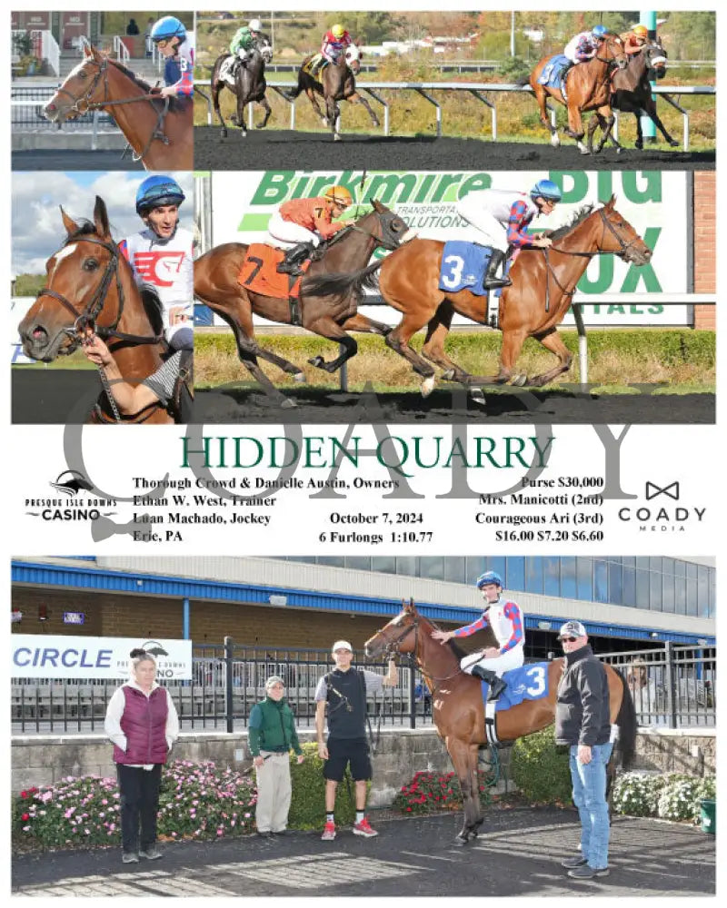 Hidden Quarry - 10-07-24 R04 Pid Presque Isle Downs