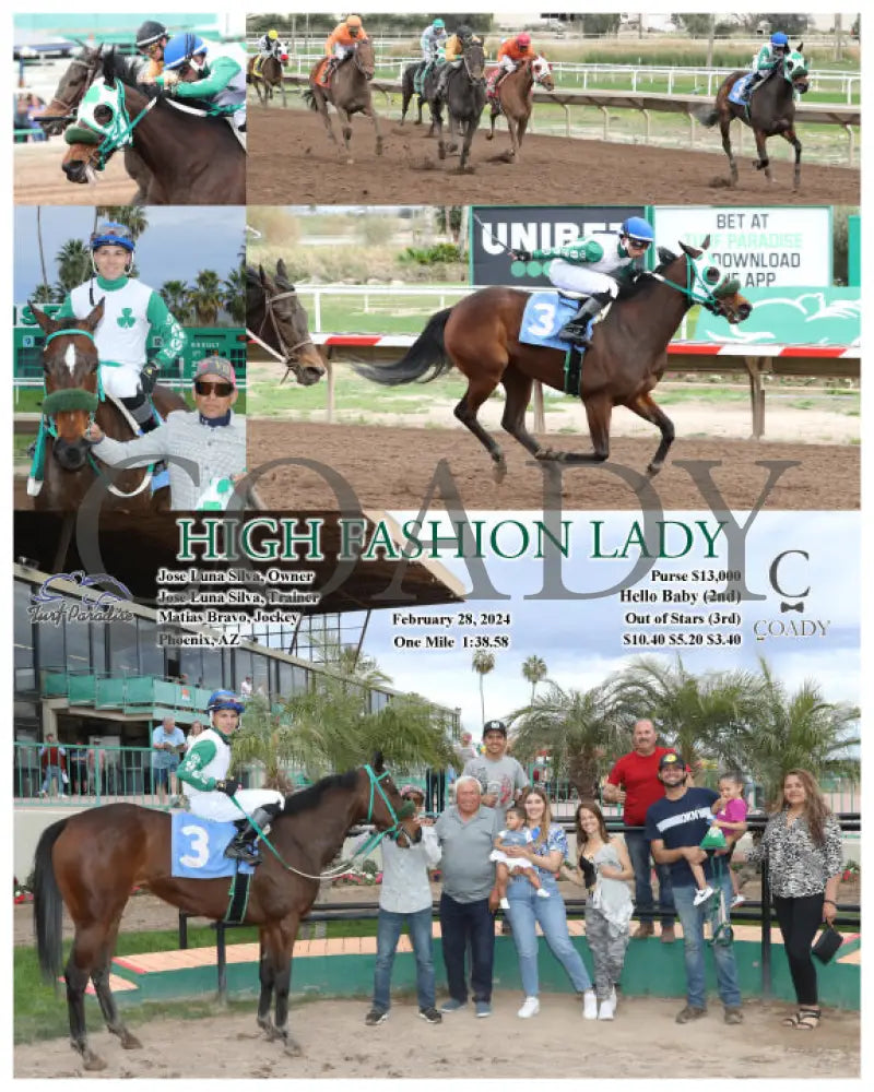High Fashion Lady - 02-28-24 R06 Tup Turf Paradise