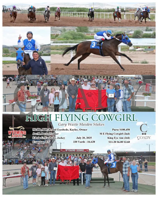HIGH FLYING COWGIRL - Gary Waite Maiden Stakes - 07-20-25 - R03 - WYO Wyoming Downs
