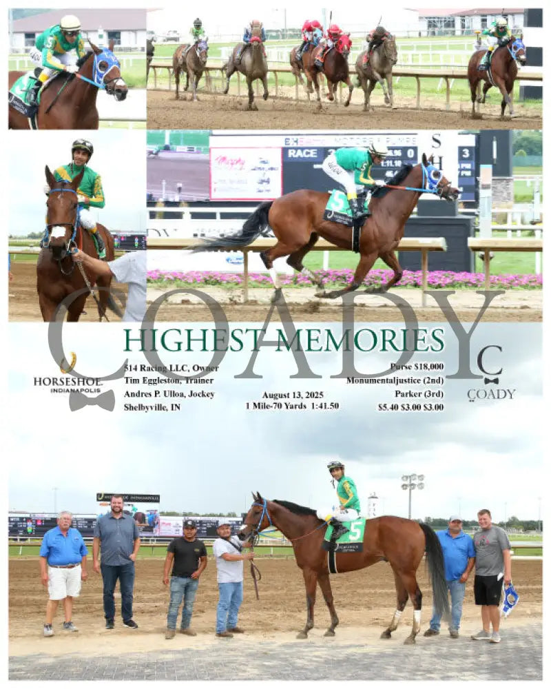 HIGHEST MEMORIES - 08-13-25 - R03 - IND Indiana Grand