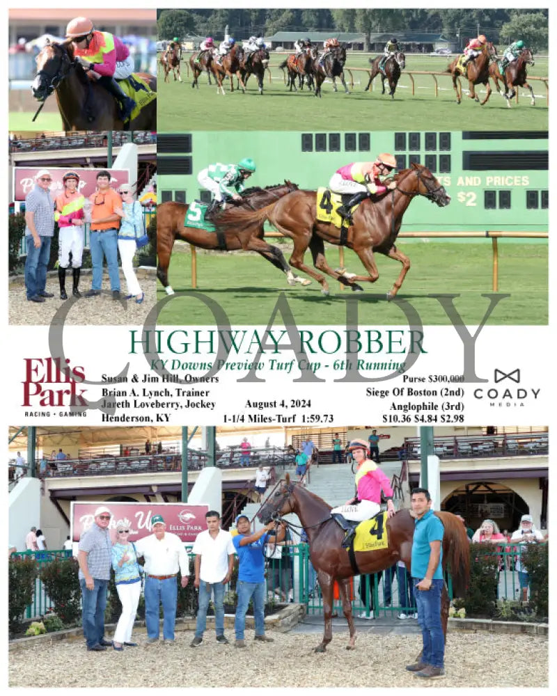 Highway Robber - Ky Downs Preview Turf Cup 6Th Running 08-04-24 R10 Elp Ellis Park
