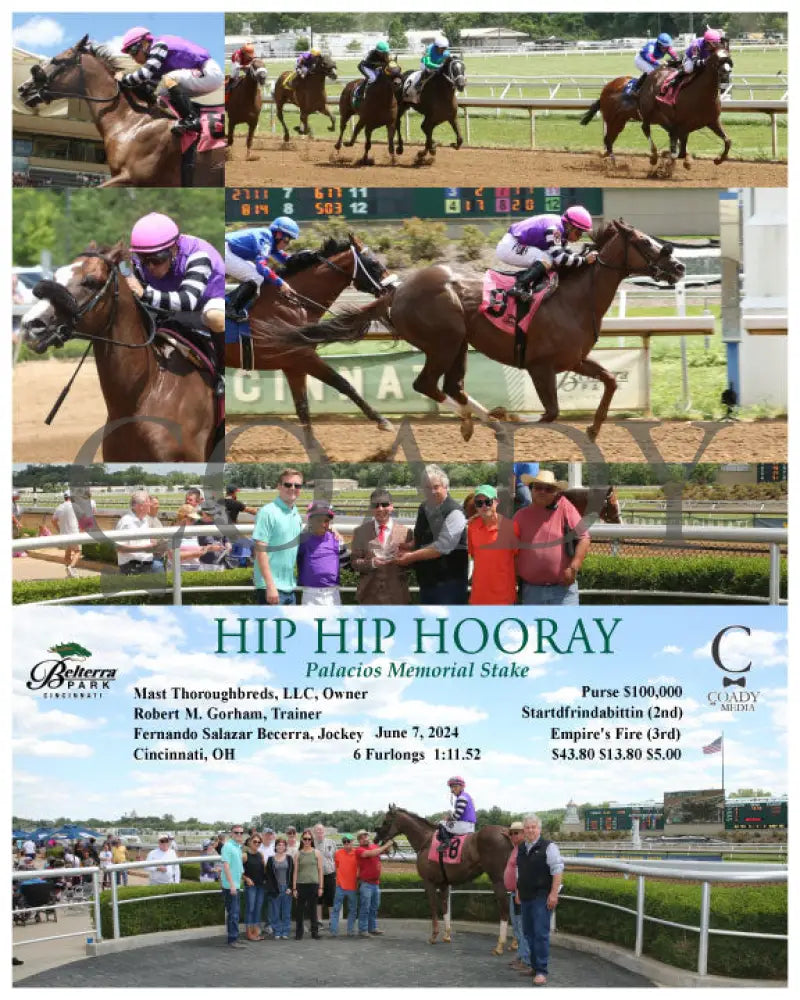 Hip Hooray - Palacios Memorial Stake 06-07-24 R06 Btp Belterra Park