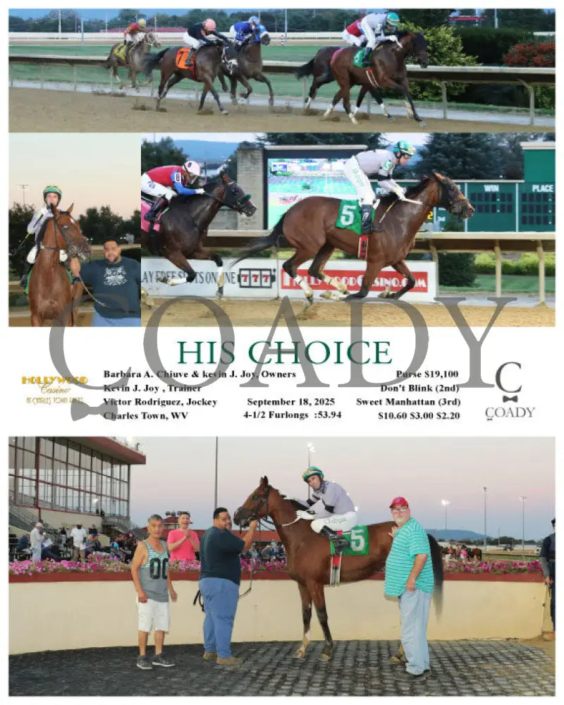 HIS CHOICE - 09-18-25 - R01 - CT Hollywood Casino at Charles Town Races