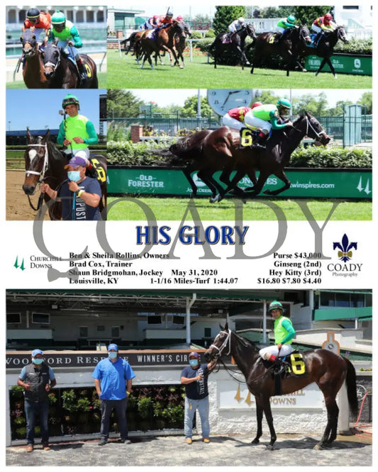 His Glory - 05-31-20 R04 Cd Churchill Downs
