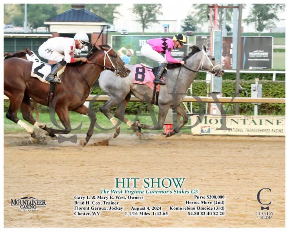 Hit Show - The West Virginia Governor’s Stakes G3 08-04-24 R07 Mnr Action Mountaineer Park