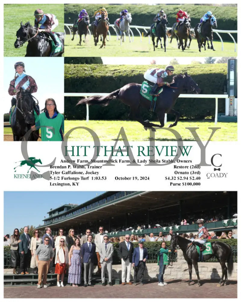 Hit That Review - The Ballyrankin Julep Cup By Mr. & Mrs. Jimmie Lockhart 10-19-24 R03 Kee Keeneland