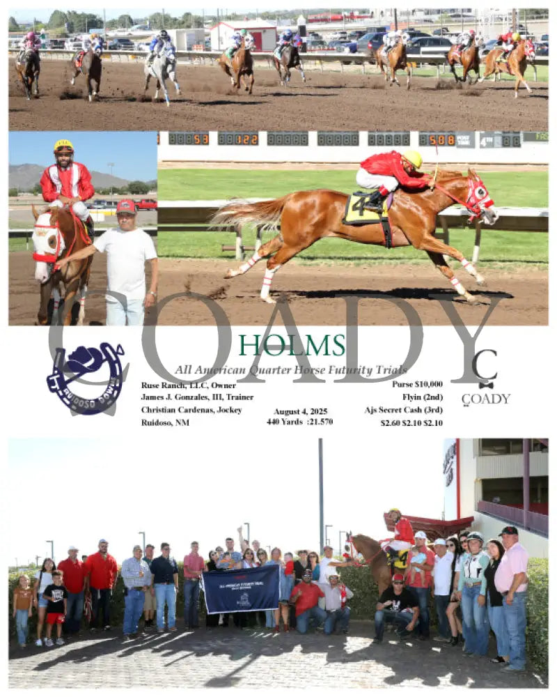 HOLMS - All American Quarter Horse Futurity Trials - 08-04-25 - R14 - RUI Ruidoso Downs