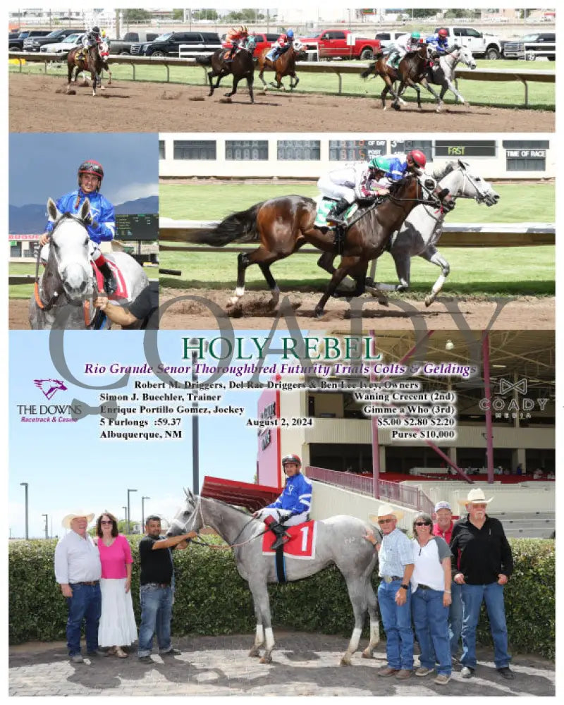 Holy Rebel - Rio Grande Senor Thoroughbred Futurity Trials Colts & Geldings 08-02-24 R07 Alb Downs