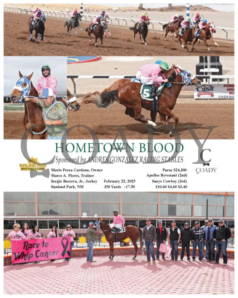 HOMETOWN BLOOD - Sponsored by ANDRES GONZALEZ RACING STABLES - 02-22-25 - R04 - SUN Turfway Park