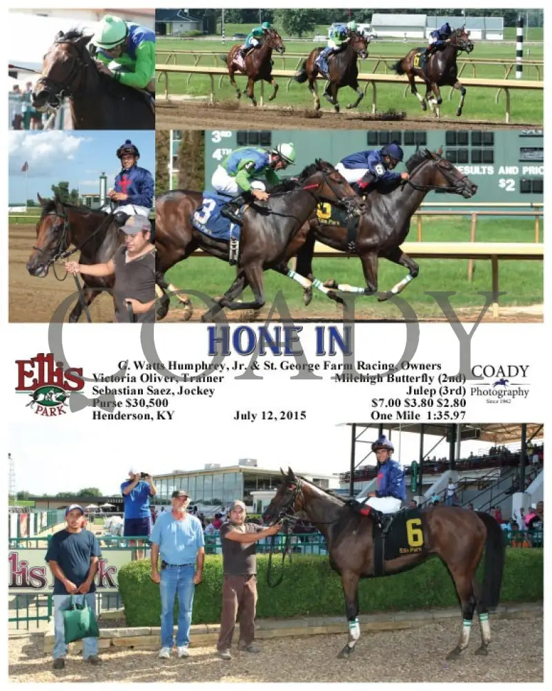 Hone In - 071215 Race 07 Elp Ellis Park