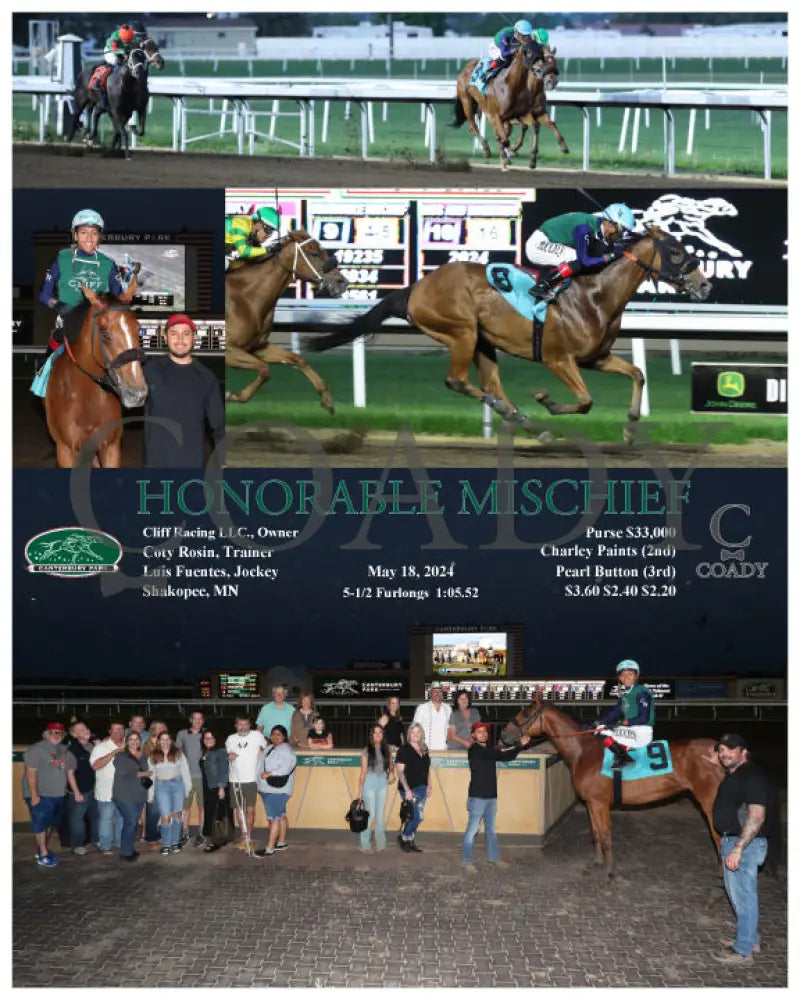 Honorable Mischief - 05-18-24 R06 Cby Canterbury Park