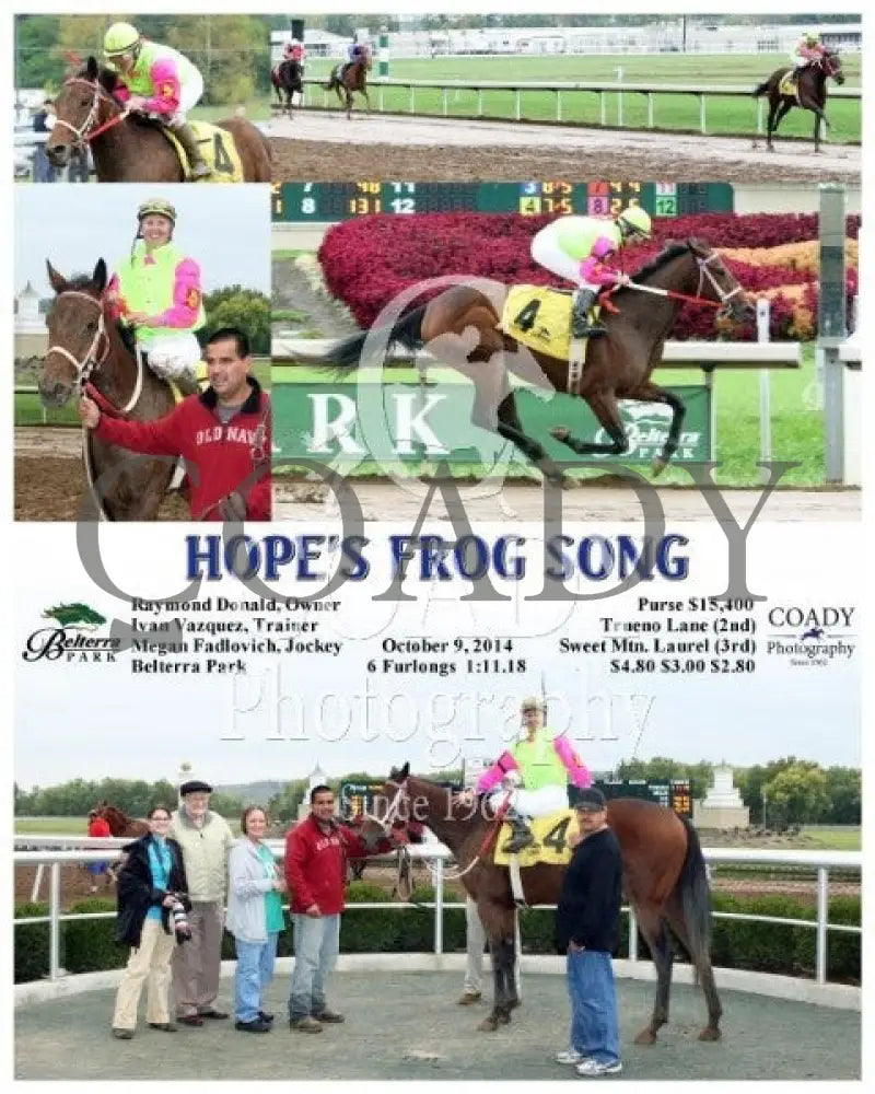 Hope’s Frog Song - 100914 Race 04 Btp Belterra Park
