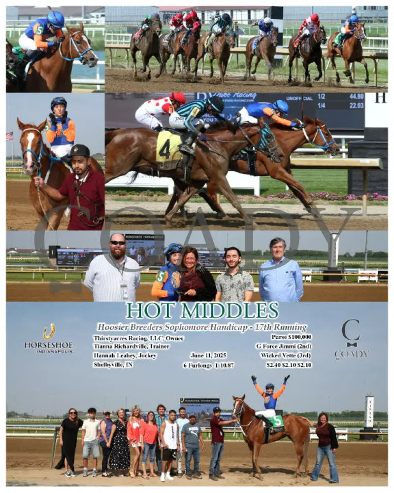 HOT MIDDLES - Hoosier Breeders Sophomore Handicap - 17th Running - 06-11-25 - R07 - IND Indiana Grand