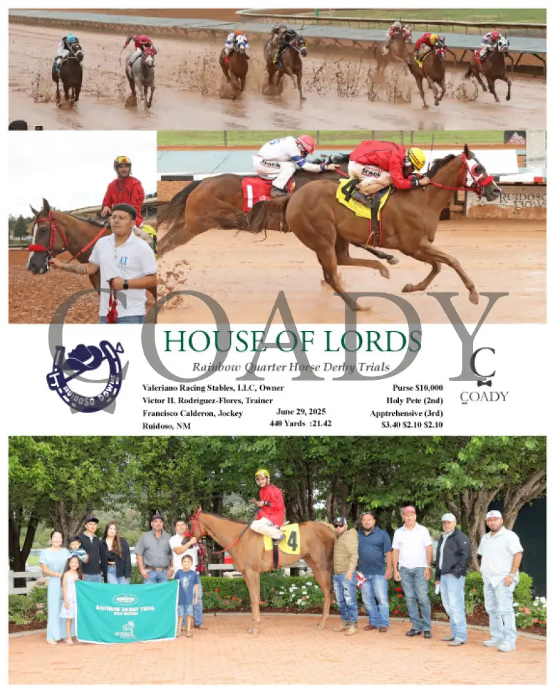 HOUSE OF LORDS - Rainbow Quarter Horse Derby Trials - 06-29-25 - R08 - RUI Ruidoso Downs