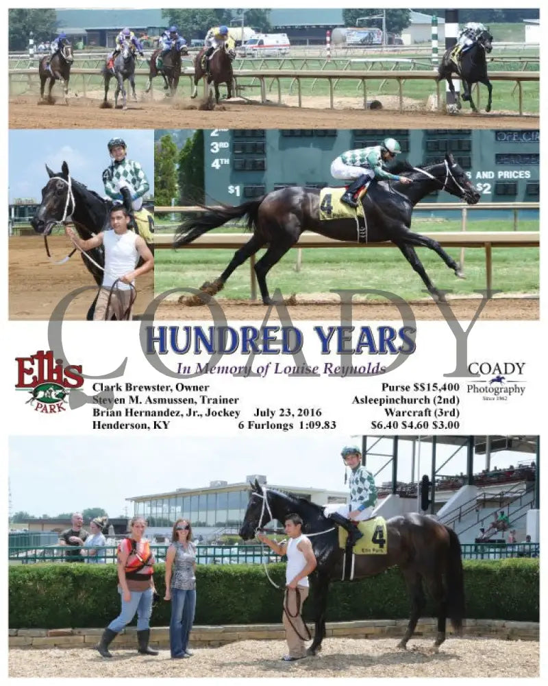 Hundred Years - 072316 Race 03 Elp Ellis Park