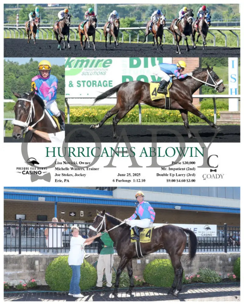 HURRICANES ABLOWIN - 06-25-25 - R02 - PID Presque Isle Downs
