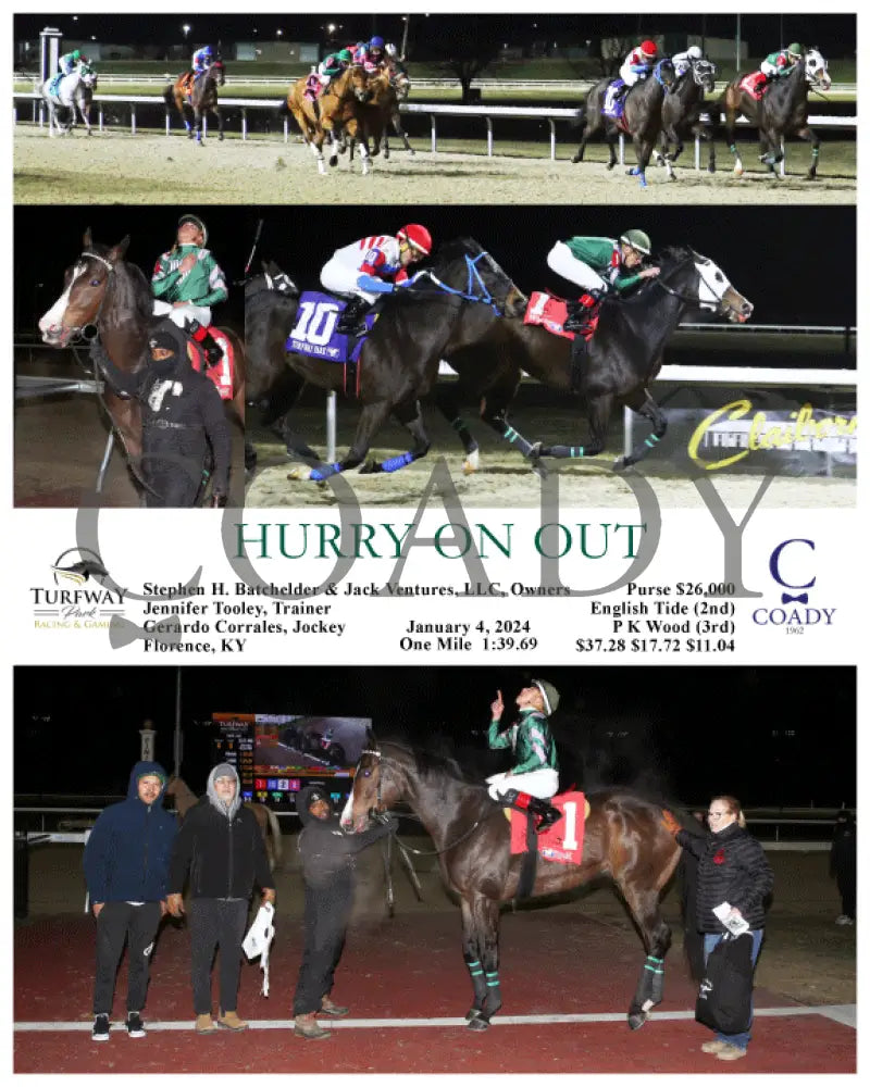 Hurry On Out - 01-04-24 R08 Tp Turfway Park