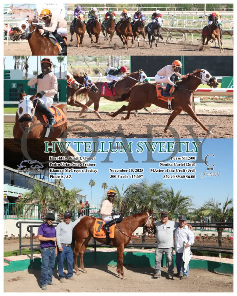 HW TELLUM SWEETLY - 11-10-25 - R01 - TUP Turf Paradise
