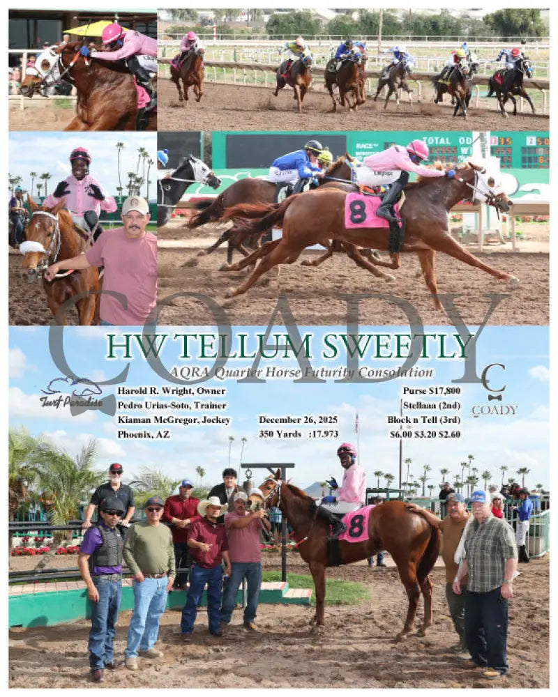 HW TELLUM SWEETLY - AQRA Quarter Horse Futurity Consolation - 12-26-25 - R01 - TUP - Coady Media - Kurtis Coady Photography