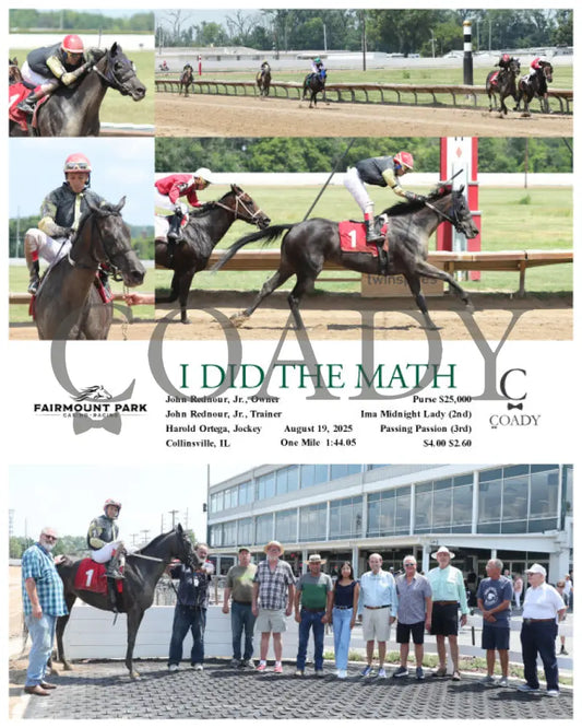 I DID THE MATH 08 19 25 R01 FP Fanduel Sportsbook Horse Racing