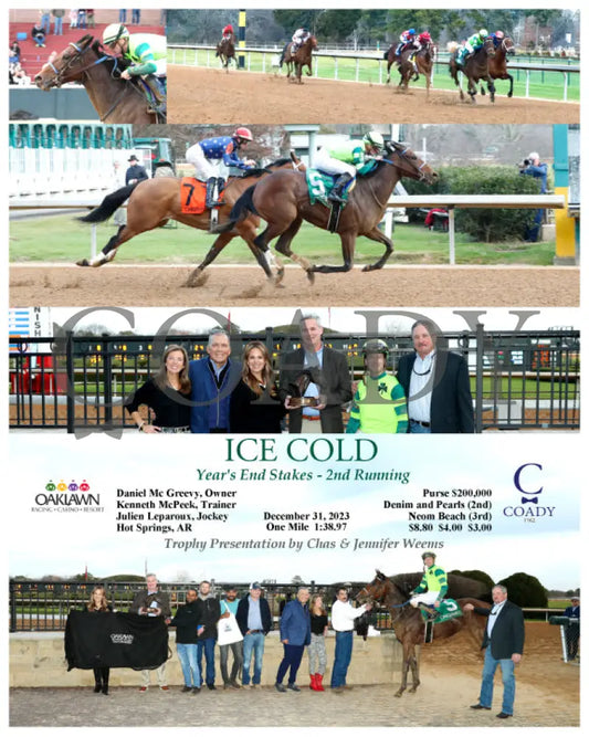 Ice Cold - Year’s End Stakes 2Nd Running 12-31-23 R09 Op Oaklawn Park