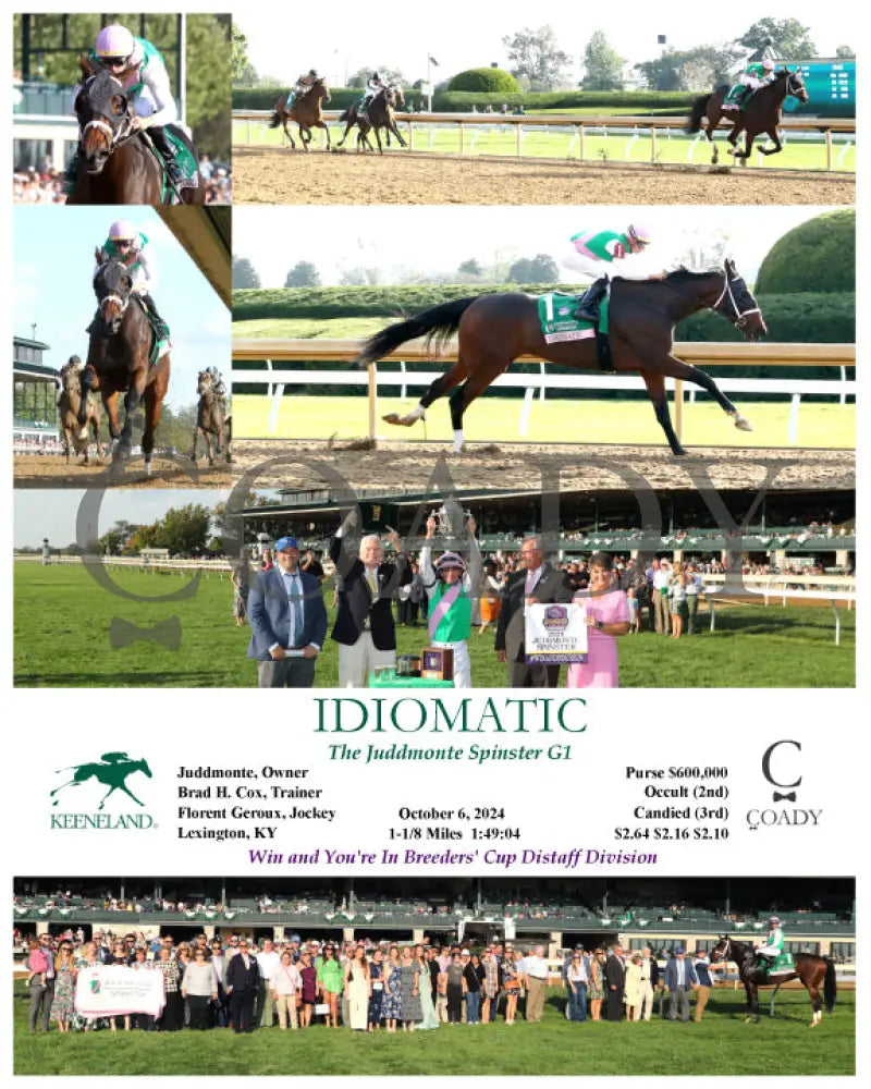 Idiomatic - The Juddmonte Spinster G1 10-06-24 R09 Kee Keeneland