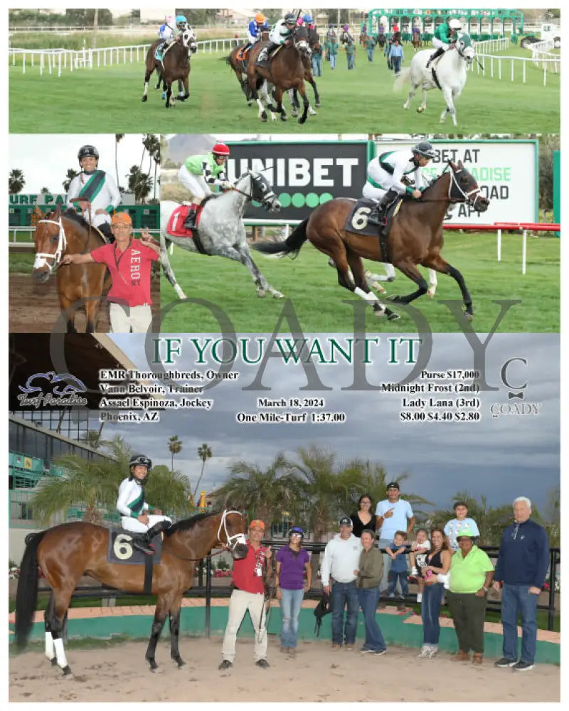 If You Want It - 03 - 18 - 24 R11 Tup Turf Paradise