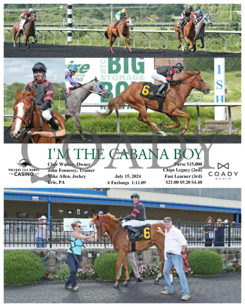 I’m The Cabana Boy - 07-15-24 R05 Pid Presque Isle Downs