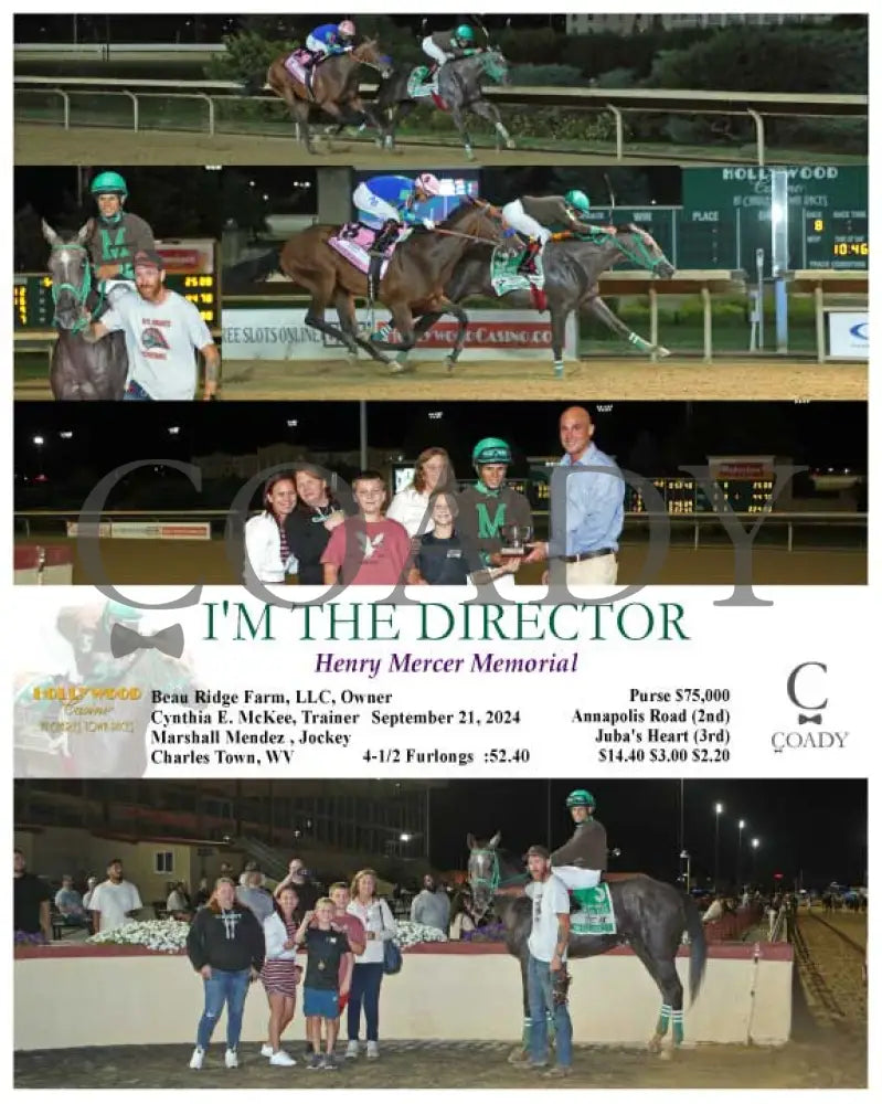 I’m The Director - Henry Mercer Memorial 09-21-24 R08 Ct Hollywood Casino At Charles Town Races